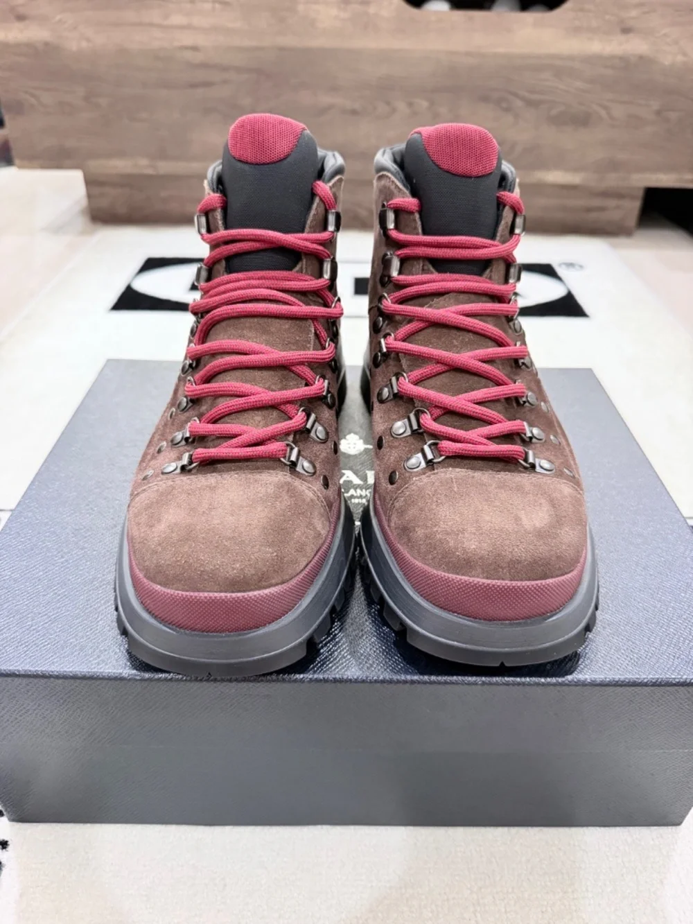 NEW Vintage 2018 Prada Suede Sport Hiking Boots
